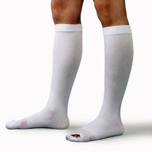 Knee High Compression Support Stockings with Open Toe
