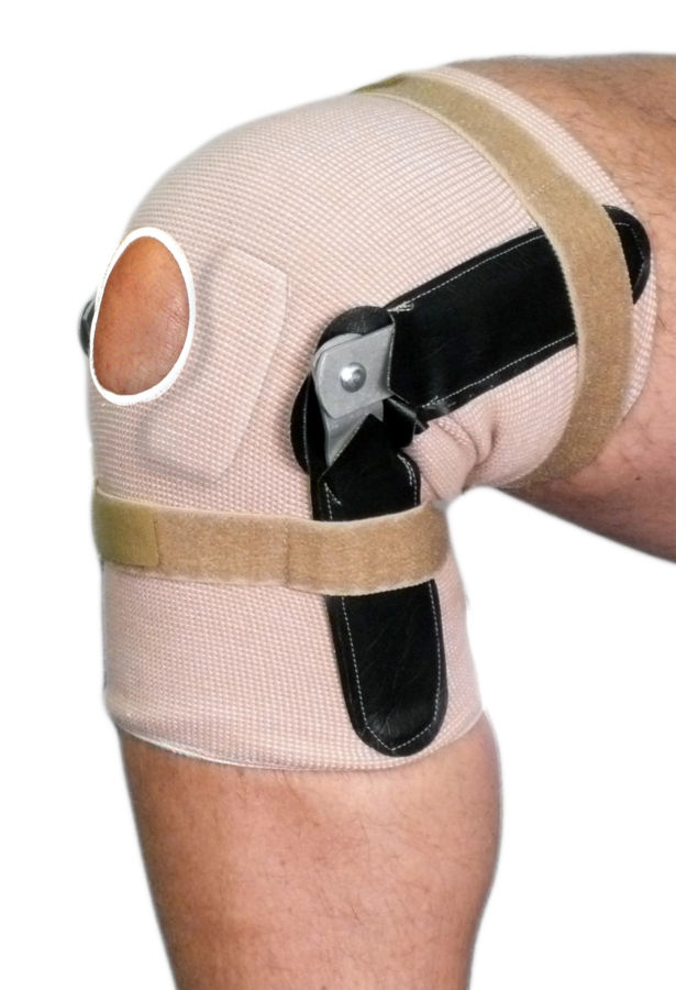 Pull On Knee Brace | Hinged | Open Patella with Cartilage Pad