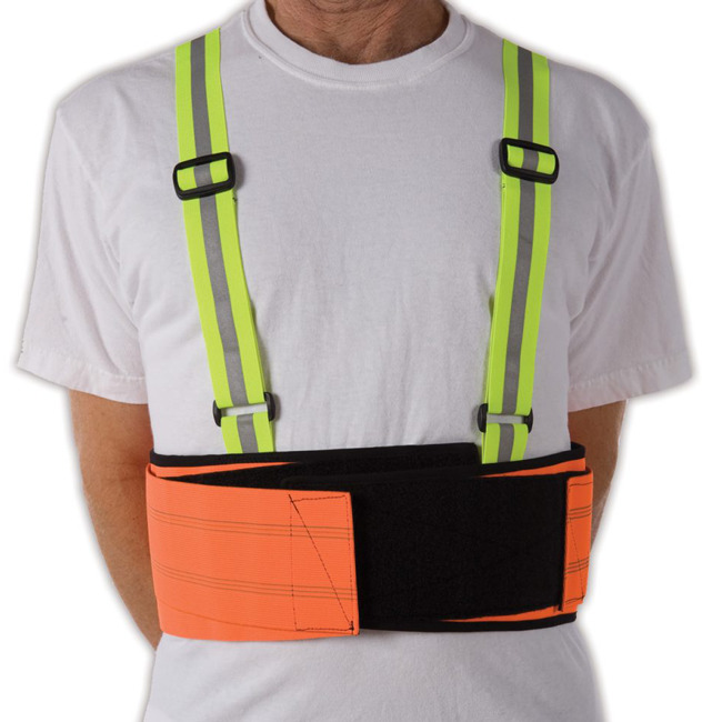 Ergonomics Lifting Belt | 8.5" Tall Economy Back Support | Neon Suspenders